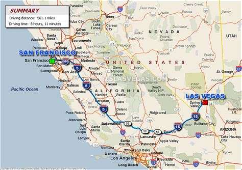 sf to lv drive|san francisco to las vegas routes.